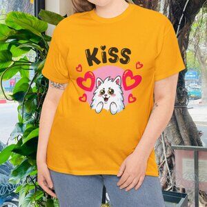 Cute Animal Love Tee, Kissing Dog T-Shirt